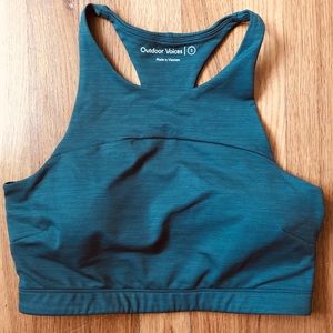 Outdoor Voices Tech Sweat Crop Top size S green